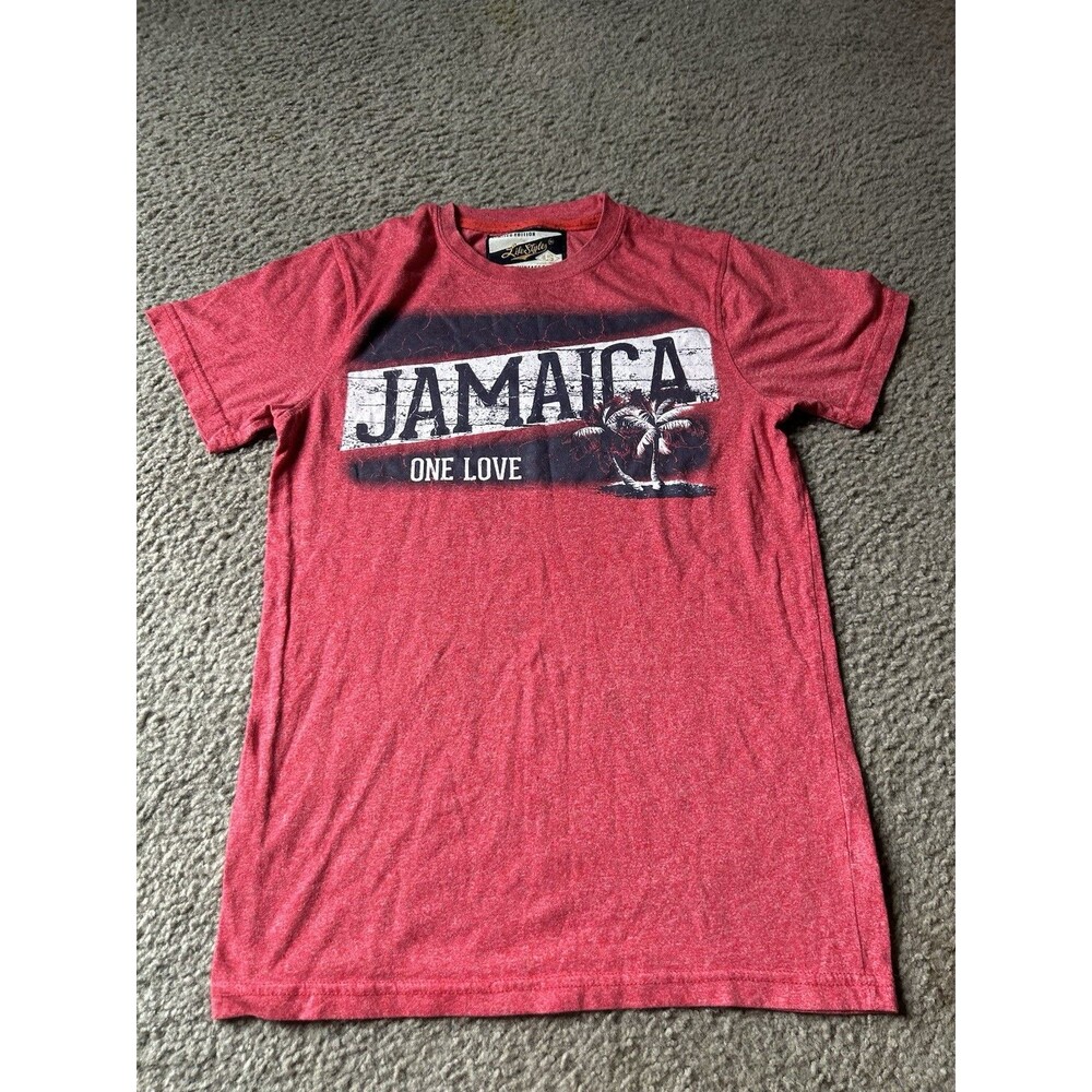 Lifestyles Vintage Goods T-Shirt Men's SMALL Red “One Love Jamaica”